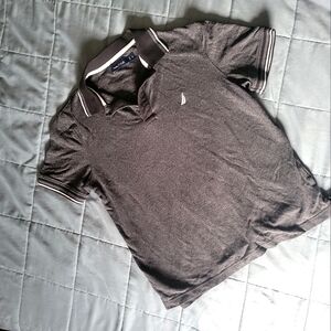 Nautica charcoal gray men's polo shirt, size m